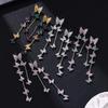 Exquisite Zircon Butterfly Earrings with Long Tassel