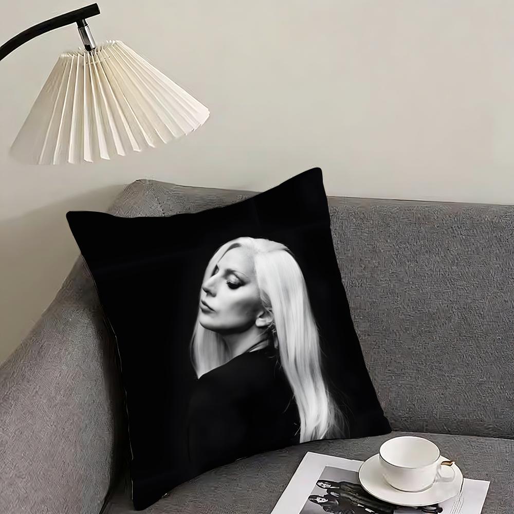 

LLady GagaA Singer Cushion Cover Pillowcase Ultra Soft Skin Friendly Fabric Cloud Like Comfort Concealed Zipper 30x30cm