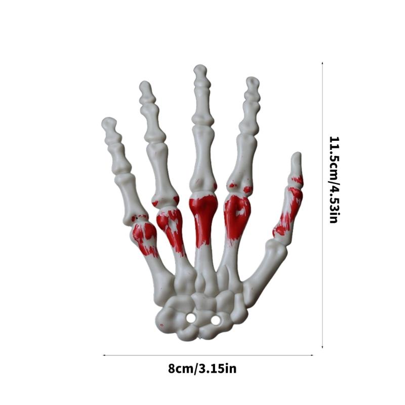 Halloween Skeleton Hands Realistic Life Size Severed Human Hand Bone Plastic Skeleton Hands Halloween Decorations Props