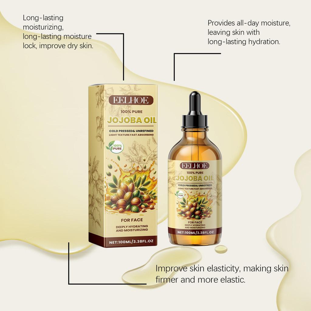 Eelhoe Jojoba Oil Facial Moisturizing Serum For Deep Hydration And Radiance Boosting