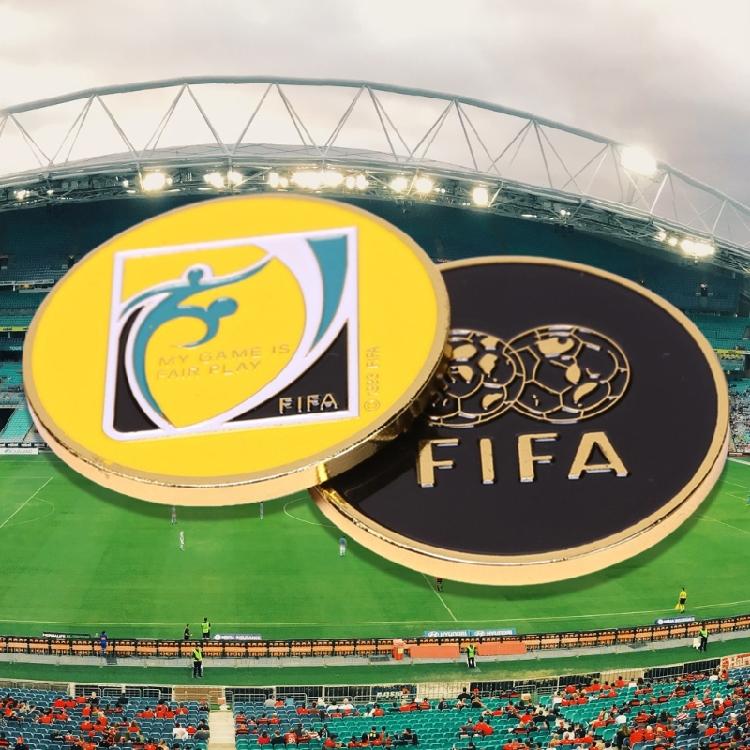 Football Referee Judge Flipping Coin Portable Double Side Hard Alloy Coins