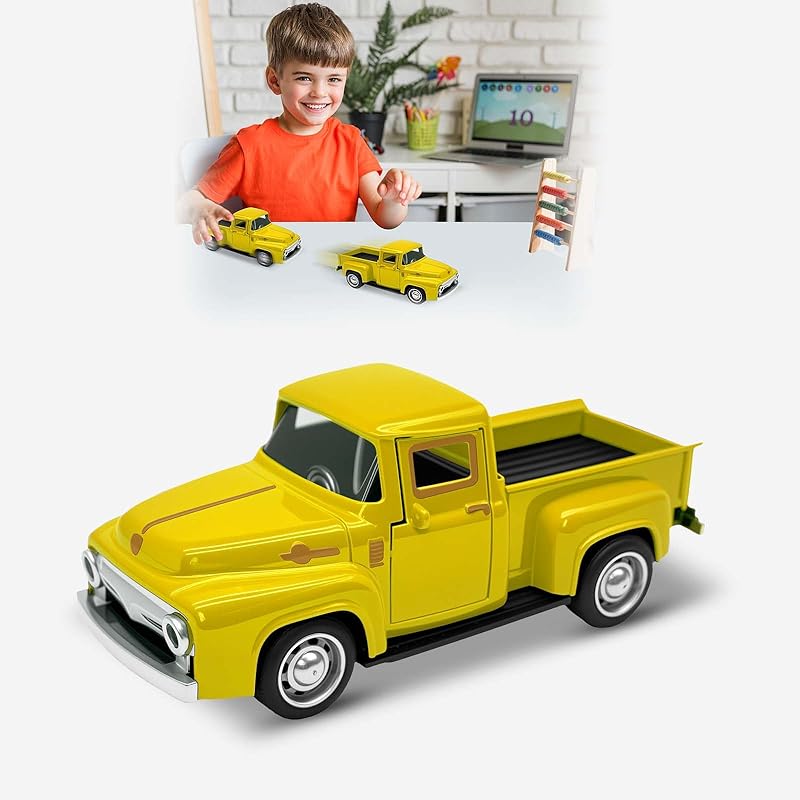 Little Blue Truck Toy for Toddlers 2 3 4 5 6 7 8 Year Old Boys Girls,1:32 Alloy Toddlers Car Toy Driveable,Car Door Can Open,Toy Trucks for Kids