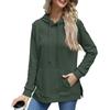 Women's Fashion Casual Long Sleeve Solid Color Hooded Top