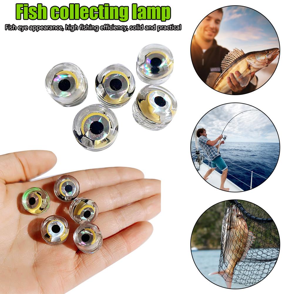 Eye Shape Fishing Luminous Lure Waterproof Mini LED Fish Lamp Deep Drop Fishing Lure Trap Light Bright Pesca Fishing Accessories