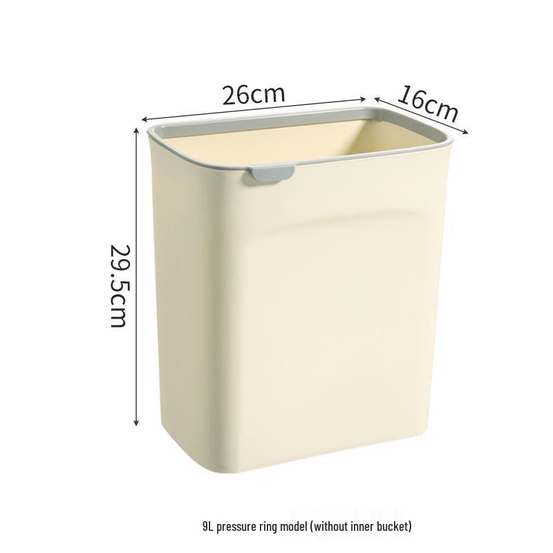 Wall-Mounted Trash Can with Lid for Kitchen, Bathroom, and Living Room - Creative Hanging Storage Wastebasket
