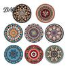 Furniture Protection Coaster 8PCS Coasters, Colorful Wood with Non-Slip Heat Insulation Multi-color Pack Waterproof Drink Holder, for Home Office