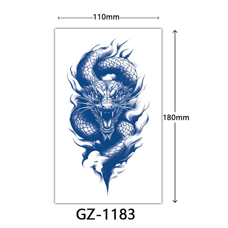 Herbal Tattoo Stickers, Juice Tattoo Stickers, Semi-Permanent English Letter Tattoo Stickers Tattoo