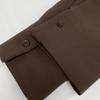 CINOH Brown slit long sleeve shirt tops 38 BrownUsed