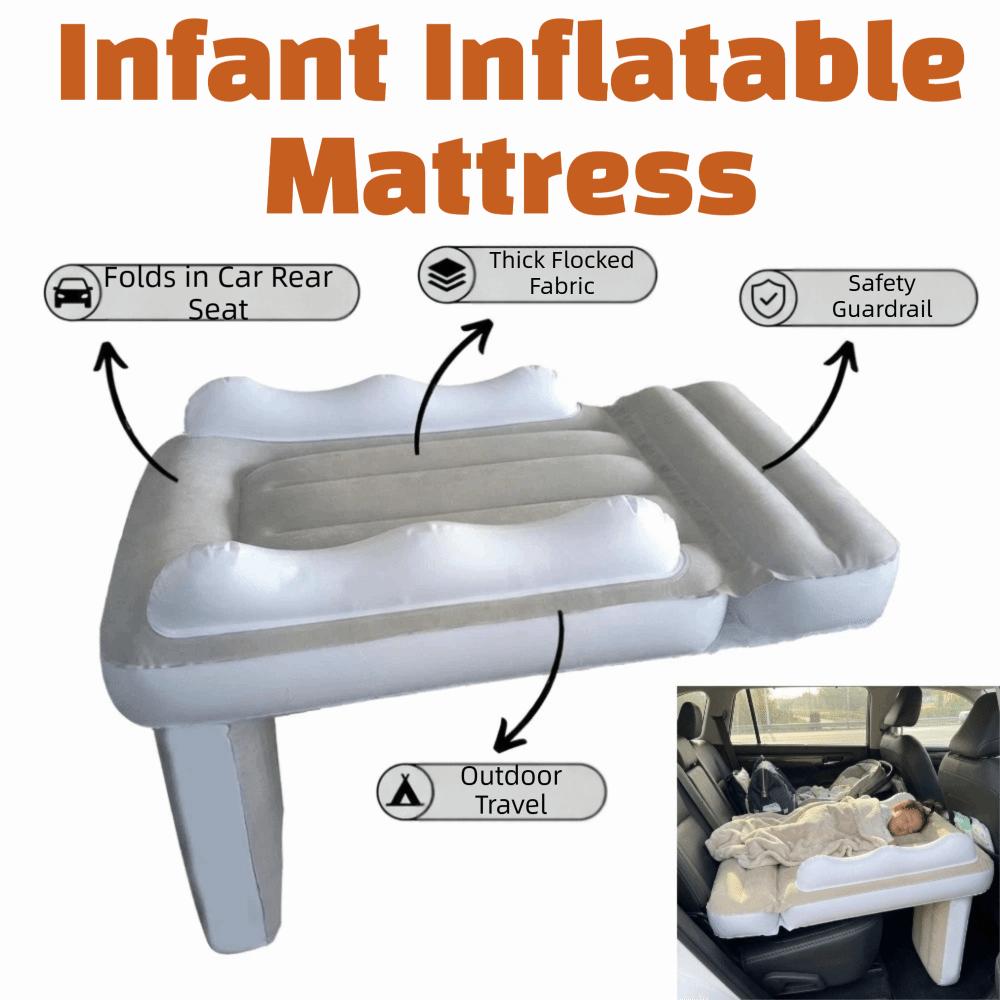 Inflatable Airplane Bed Heavy Duty Air Bed Seat Extender Safe Toddler Mattress Car Back Seat