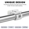 10Pcs Self Adhesive Curtain Rod Holders Premium ABS Plastic Strong Stickiness Easy Install Nail Free Adjustable Curtain Pole