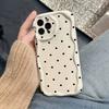 Simple Solid Color Polka Dot Phone Case For iPhone 17 17e 16e 16 15 14 13 12 11 Pro Max Plus Shockproof Curly Wave Edge Cover