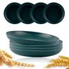 8Pcs Wheat Straw Plates Reusable Baby Feeding Dishes Salad Snack Fruit Plate Picnic Dishes Unbreakable Kitchen Dinnerware