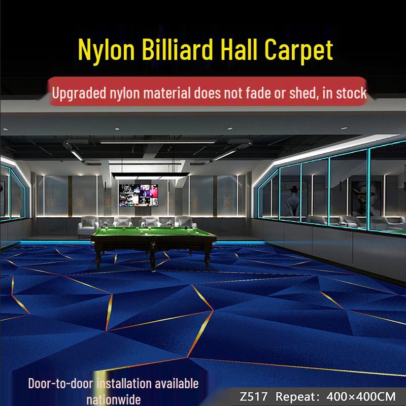 Billiard Room Nylon Carpet: Fireproof, Printed, Large Area, Wall-to-Wall for Halls & Clubs