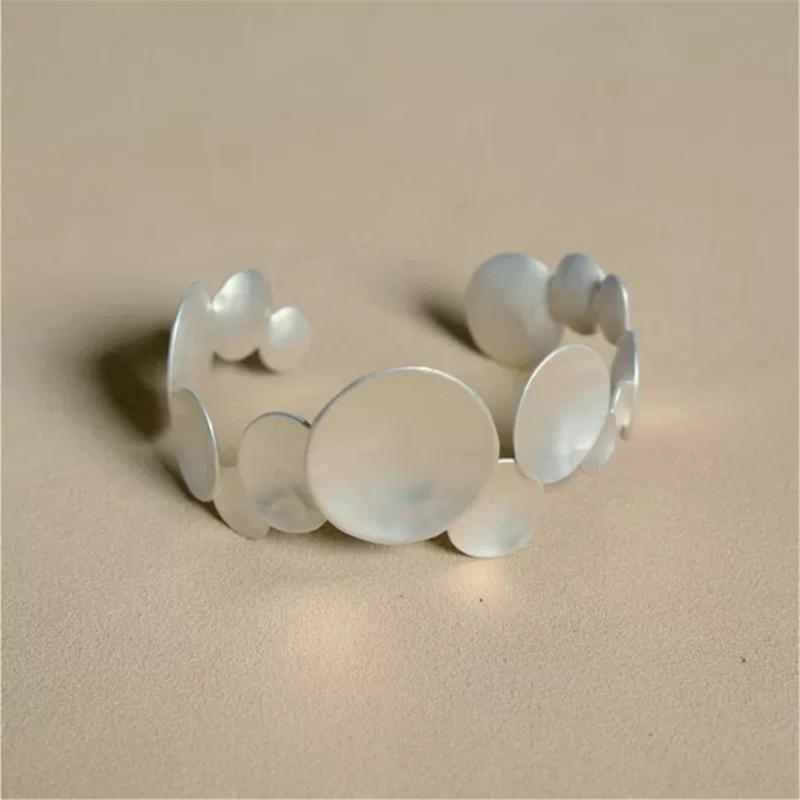 Unique Irregular Spoon Designs Adjustable Opening Bracelet Splicing Metal Bangle Alloy Jewelry For Women Gift