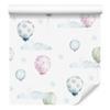 Pastel Balloons in Front of Stars Wallpaper for Living Room and Bedroom 50x1000