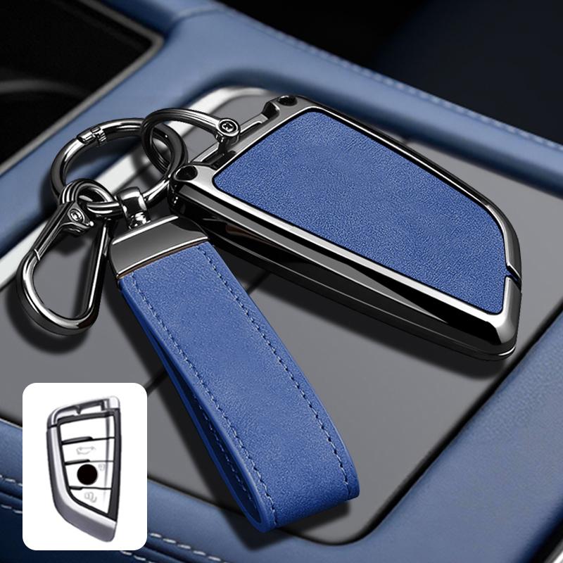 Zinc Alloy Leather Car Key Case For Bmw F20 G20 G30 X1 X3 X4 X5 G05 X6 X7 G11 F15 F16 G01 G02 F48 M3 M4 Keychain Accessories