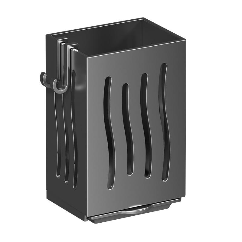 Wall-Mounted Breathable Chopstick & Spoon Holder with Drainage