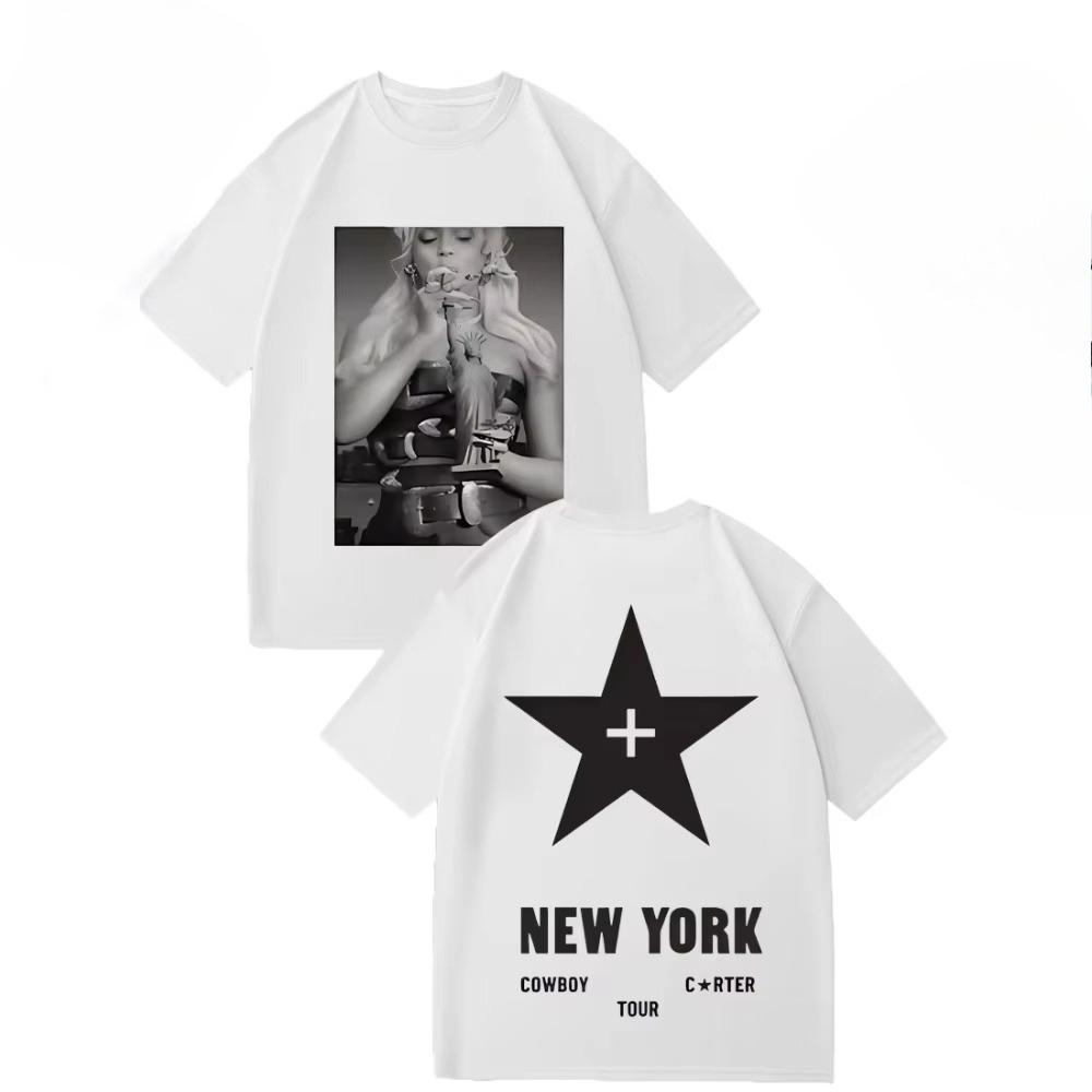 

Beyonce Cowboy Carter Tour Fashion TShirt Men Women Vintage 2026 Summer Streetwear Tshirts Cotton Short Sleeve Hip Hop Top S