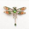 Agile Wings Dragonfly Brooch Qingdao Galaxy Memoir Retro Drip Oil Insect Green Crystal Women's Chest Flower Pin