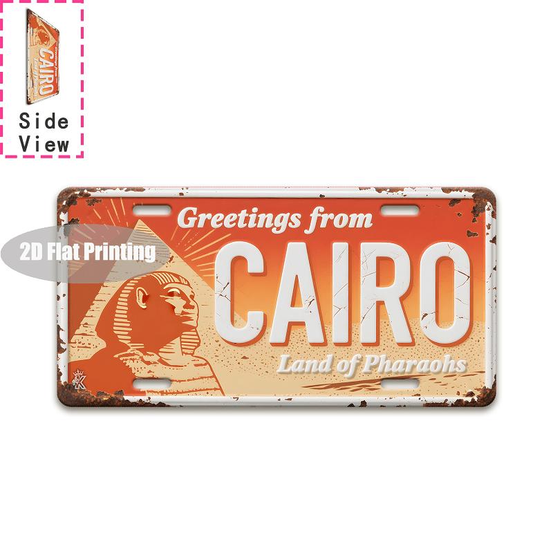 Vintage Distressed City Year Kitchen Bird Letter Print License Plate Metal Tin Sign Retro Wall Decor For Bar Cafe Home Garden