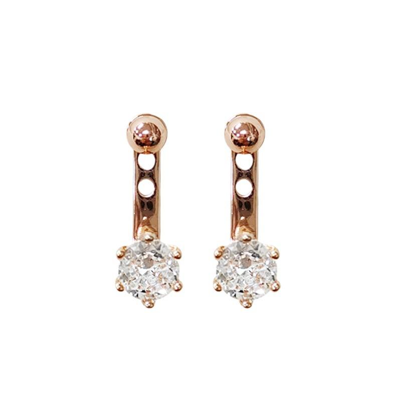 Brincos da Moda de Diamante Zircônia: Compacto, Versátil e Perfeito para Uso Diário.