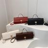 Exquisite 2025 Solid Color Casual Buckle Large Capacity Stylish Crossbody Baguette Women's Bag