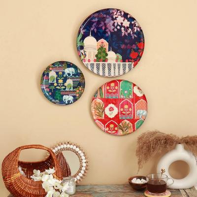 Platos de pared y pinturas vintage | Decoración perfecta para el hogar y artículos de decoración de pared para su recibidor y sala de estar | Juego de 3 | Artículos de regalo