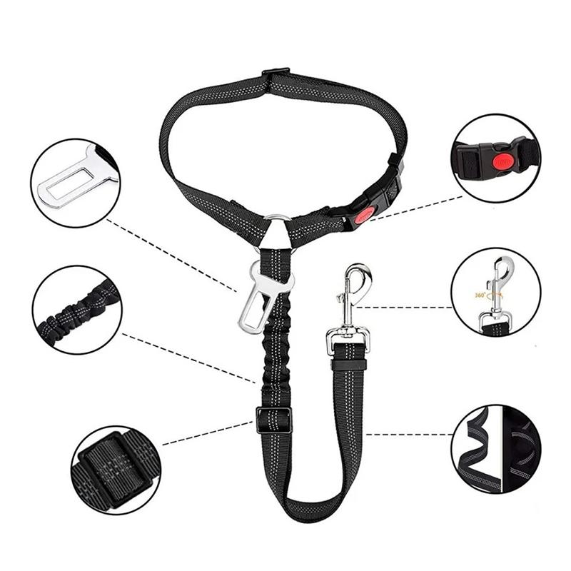 Dog Seat Belt Medium Dog Small Dog Pet Seat Belt Car Leash 360-Degree Swivel Hook