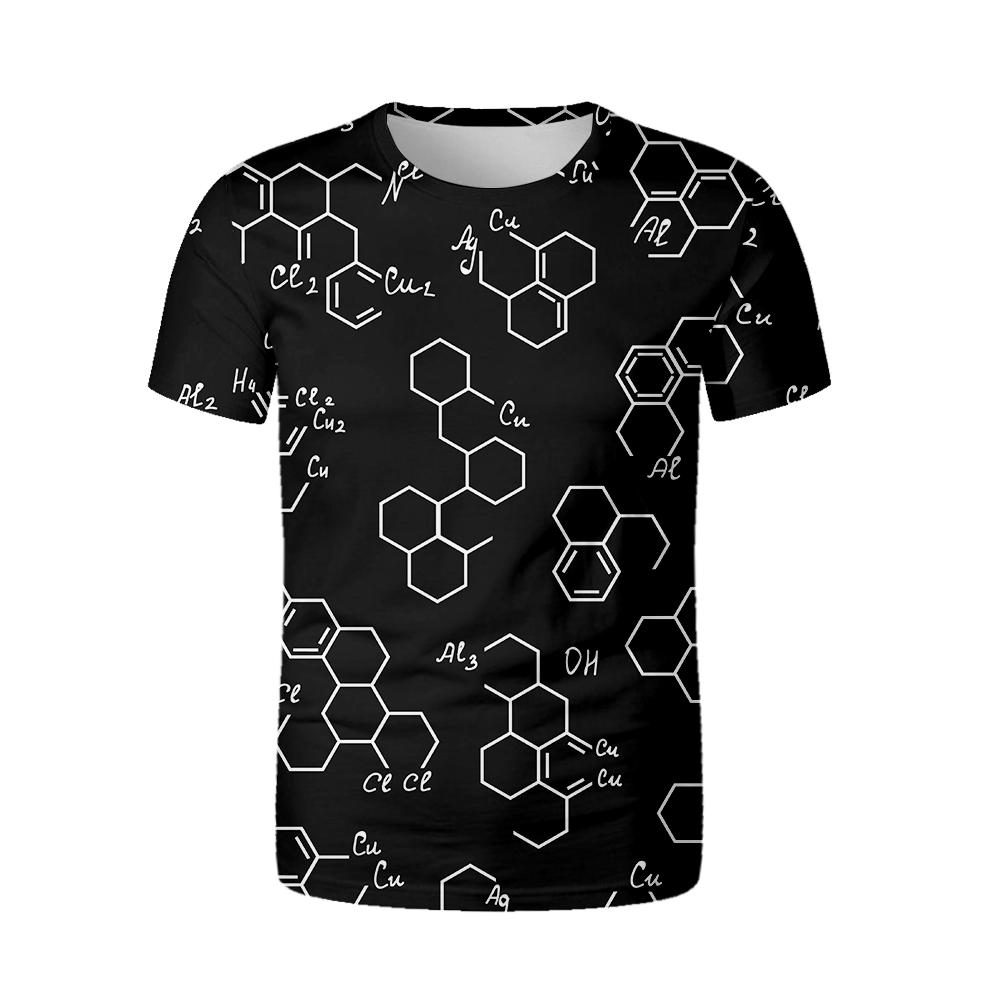 Funny Mathematical Shirt Phys Chemical Formula Summer Street 3D Tričko Módní O Krk Měkké Tričko Oversized Tričko Math Tričko