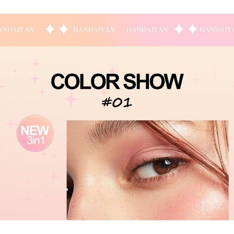 HANDAIYAN - 3 In 1 Highlight Blush Contour Palette - 3 Types