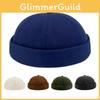 Color Solid Melon Peel Hat Warm Fashionable Adjustable Outdoor Cap Lightweight