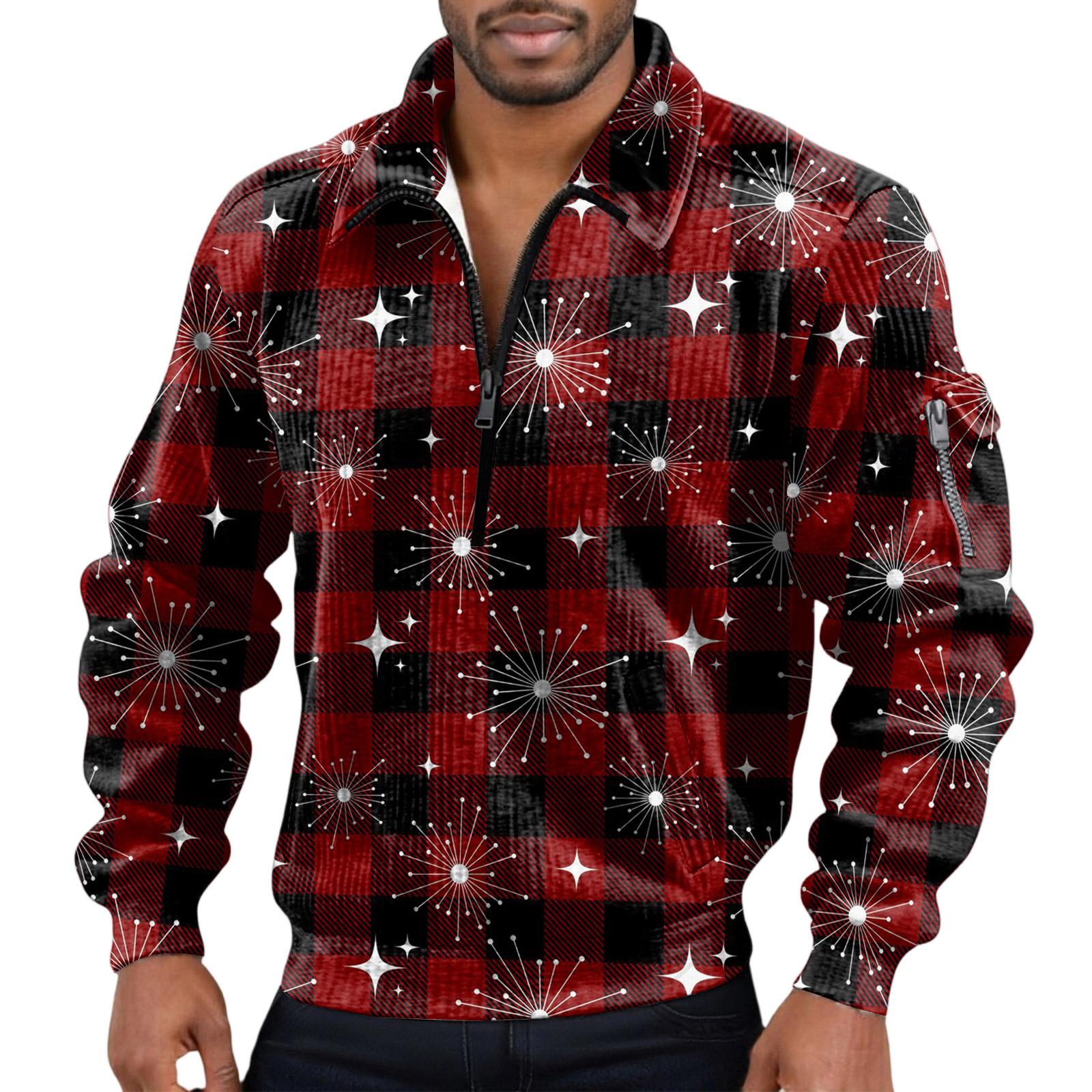 

Мужское худи с отложным воротником, длинными рукавами и половинной молнией XXL винный