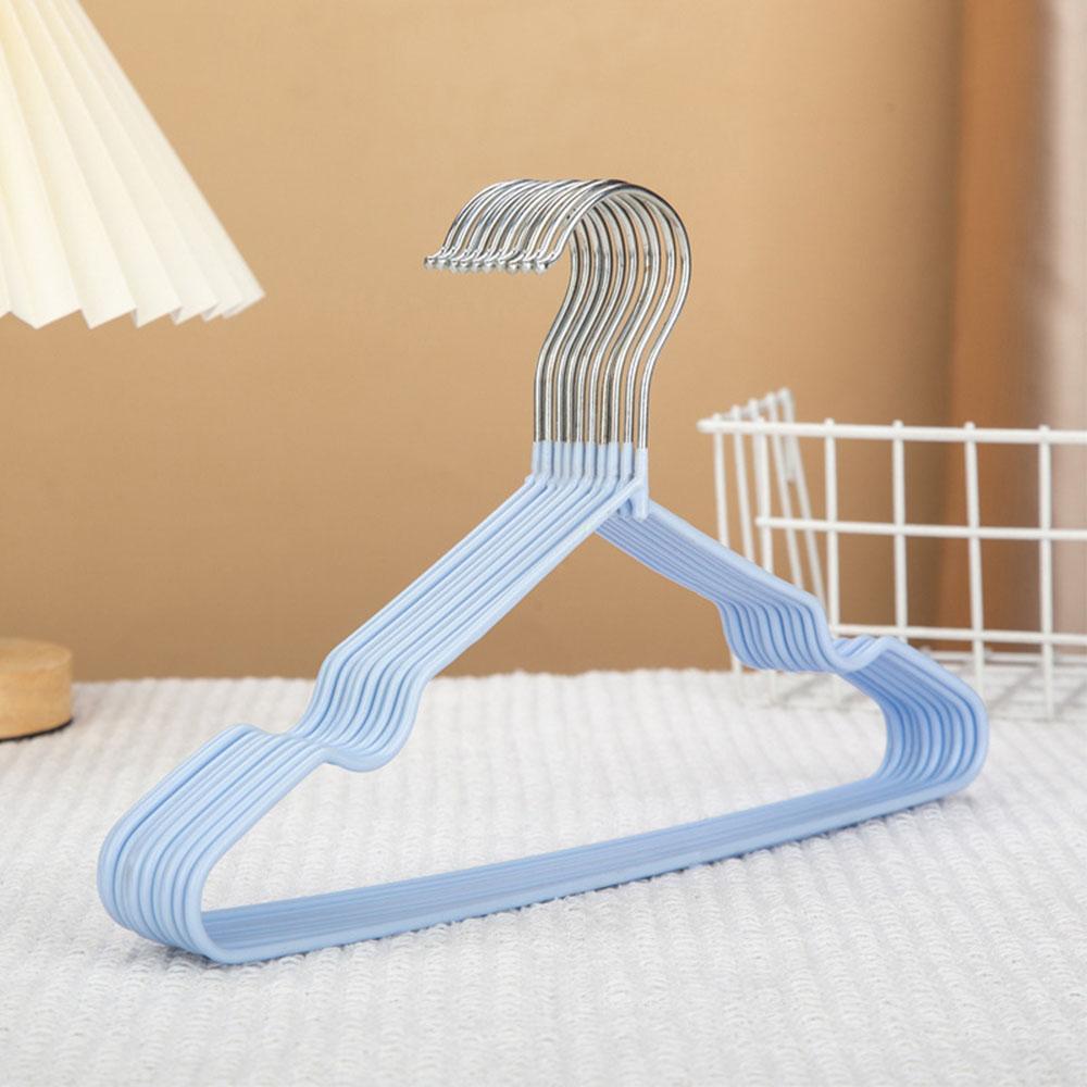 10pcs Children Adult Clothes Hanger Clothes Drying Rack Non-Slip Metal Shirt Hook Hangers Coat Hanger Clothes Accessories Rack