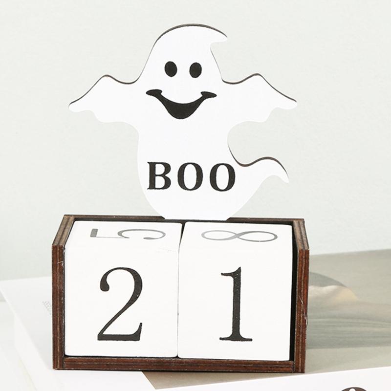 Stylish Halloweens Party Countdown Calendar Sturdy Wood Decoration for Festival Atmospheres in Homes and Schools