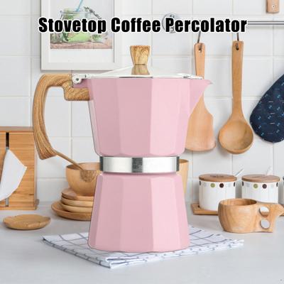 Moka Pot Espresso Maker Easy To Clean Stovetop Coffee Percolator Aluminum Italian Design Cuban Coffee Maker for Rich Flavor