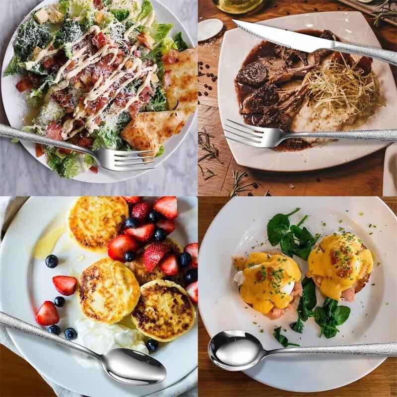 Hammered 304 Stainless Steel Cutlery Set
