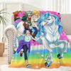 Anime ZENSHU Throw Lightweight G Flannel Blanket Soft Skinfriendly for Summer Cooling