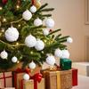 16pcs 6cm Christmas Ball Ornament Foam Christmas Color Ball Christmas Tree Hanging Ball Pendant For Holiday Parties
