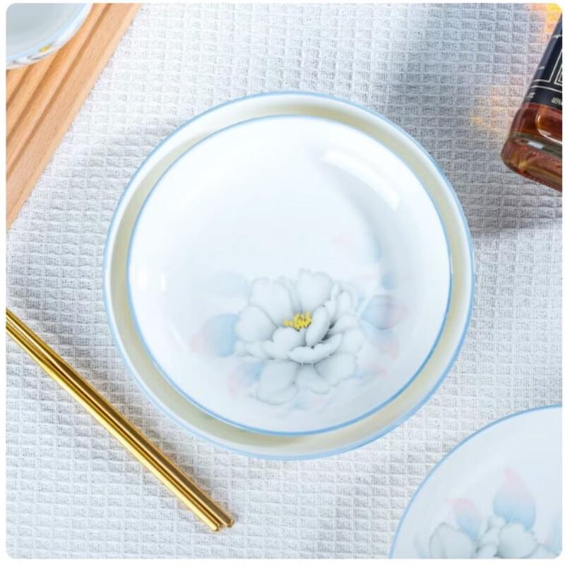 Andytai 7-Inch Deep Ceramic Dinner Plates (Set of 4)