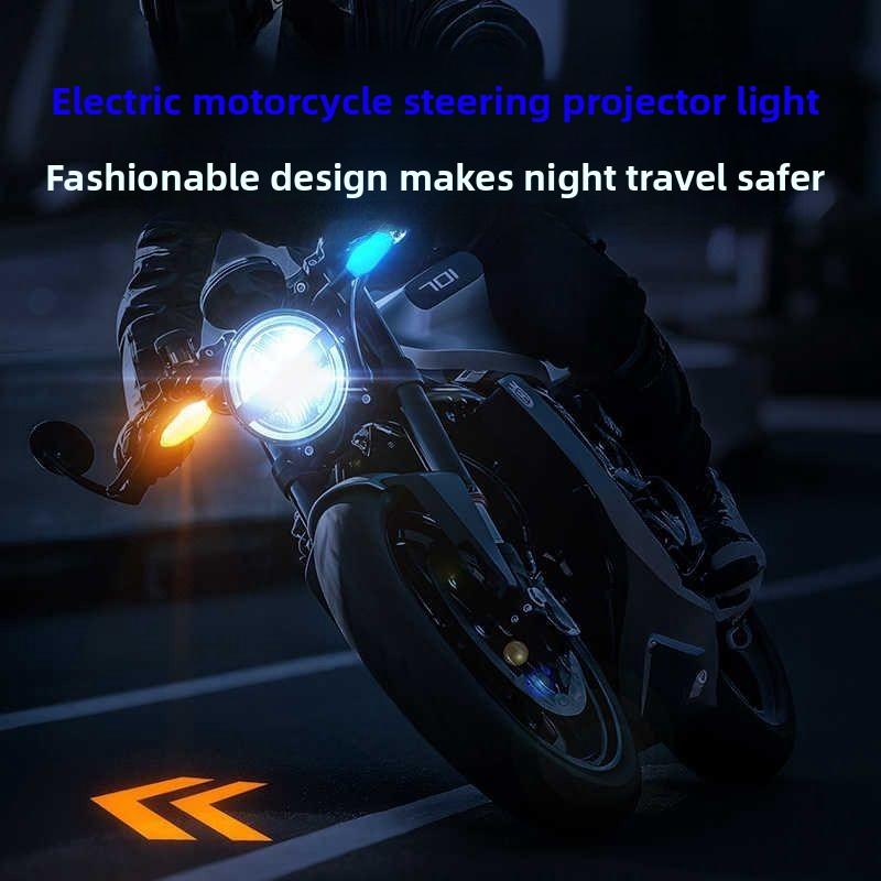 Motorcycle Electric Vehicle Modified LED Running Water Projection Light Scooter Turn Signal Super Bright 12V Turn Light Direction Light