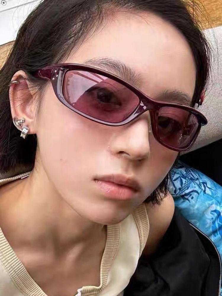 Vintage Y2K Sunglasses Women Retro Steam Punk Sunglasses Brand Designer Shades for Girl Concave Eyewear Men