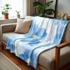 Misty Bloom Soft Flannel Blanket Breathable Warm Throw for Office Car Sofa Kids Room Birthday Xmas Gift