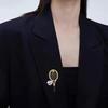 Spilla Brooch Racchetta da Tennis di Nicchia Coreana Incrostata di Zirconi per Uomo e Donna