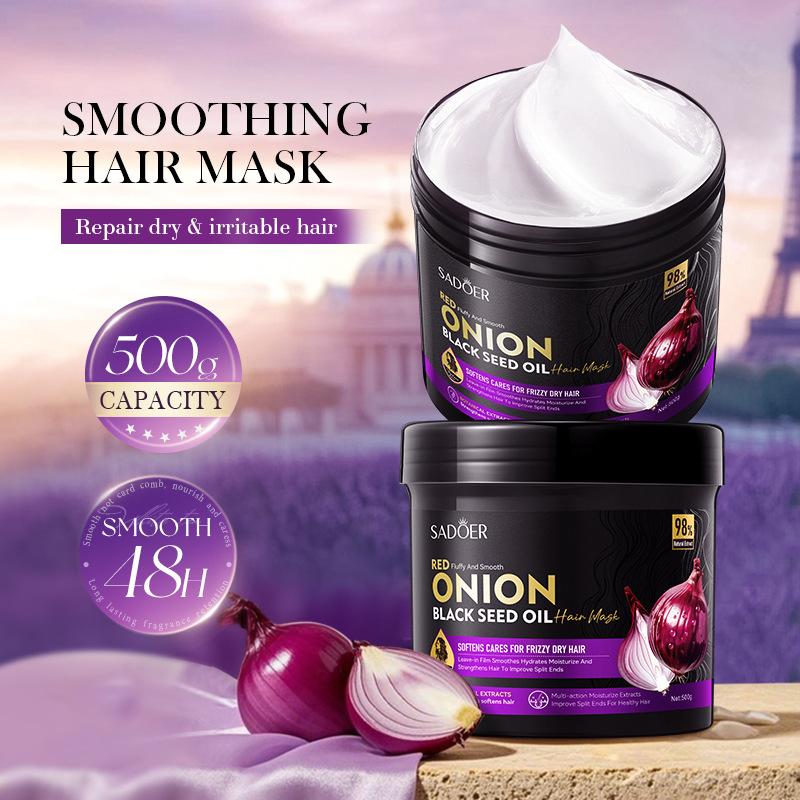 Haarmaske 500g Zwiebel Schwarzkümmelöl Aufhellende Haarmaske 500g