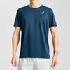 Asics Mens Lightweight Knitted Round Neck Short Sleeve T-Shirt Men Tops Dark-Blue 2011D042-401