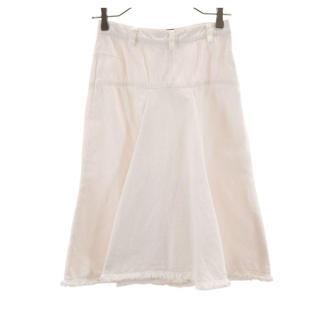 LOUIS VUITTON Made in France Linen Blend Midi length Denim skirt 34 Women Used