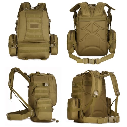 Phoenix Ikki 50L Large Capacity, Assembled, Expandable, Molle Compatible, Available in 6 Colors, Camouflage Pattern, Multifunctional, Outdoor Tactical