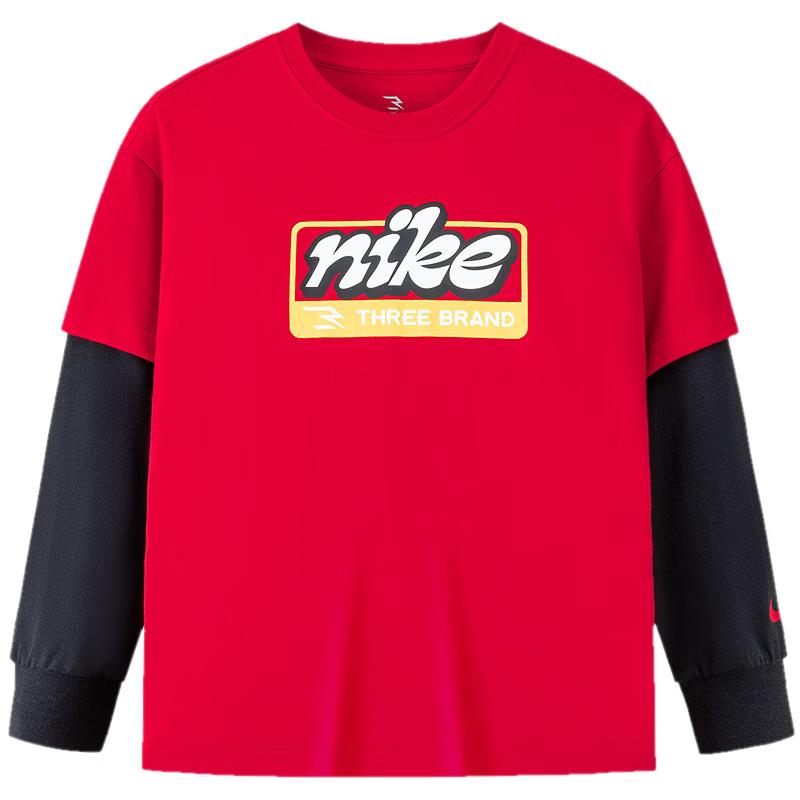 NIKE3BRAND Unisex Kids  Cotton Long-Sleeve T-Shirt L