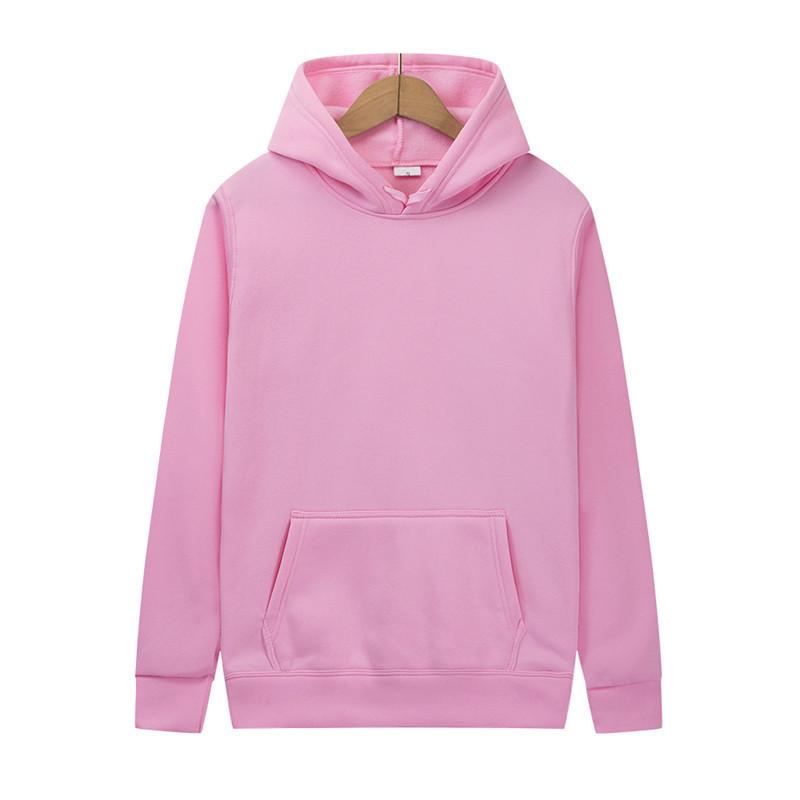 Men's Women's Solid Color Hoodies Casual Loose Fleece Autumn Winter Sportswear Hip-hop Pullover Top 20 Colors