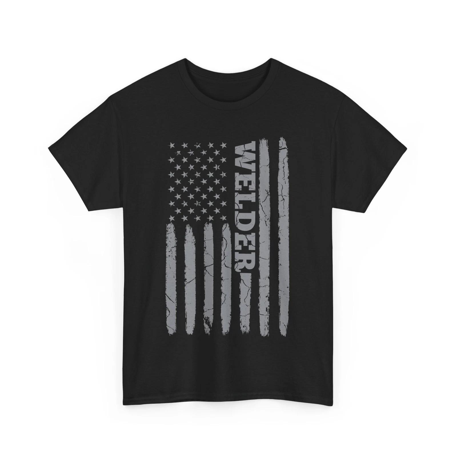 Welder American Flag Shirt, Welding Lover T-shirt, Welder Handyman Shirt M